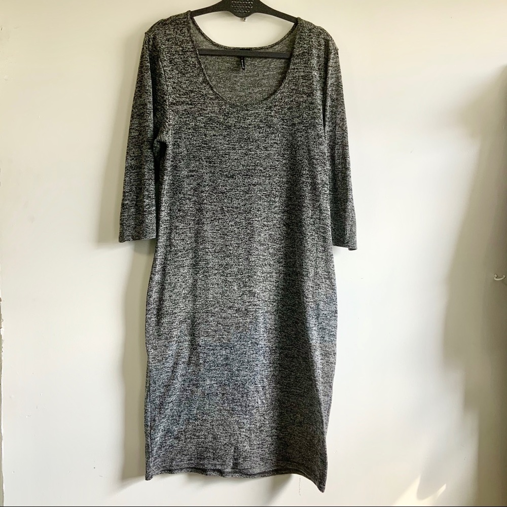 Pink Blossom Gray Dress